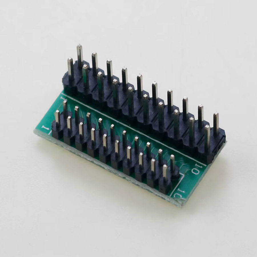 5 Stück PCB PCI Adapterplatine 20Pin zweireihig Transferplatte Konverter mit 2,0 mm bis 2,54 mm Pitch in Grün - Bild 2