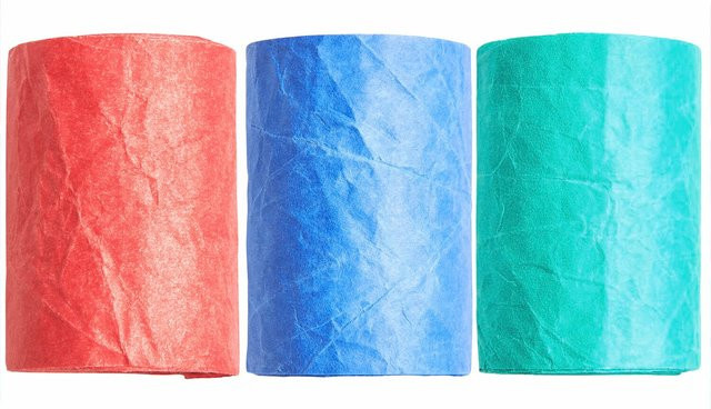 Rico Design Knitter Papierbänder, 3 Stück, Rot/Blau/Grün - Bild 1