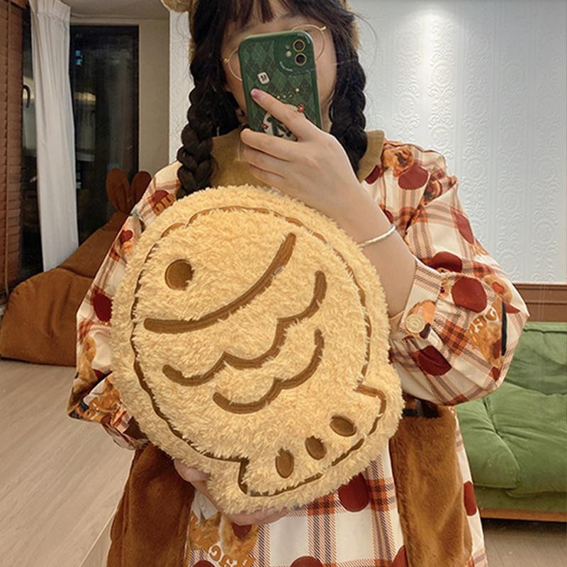 GDzaccly Taiyaki Gelber Schnapper Fisch Plüschkissen Gelb - Bild 1