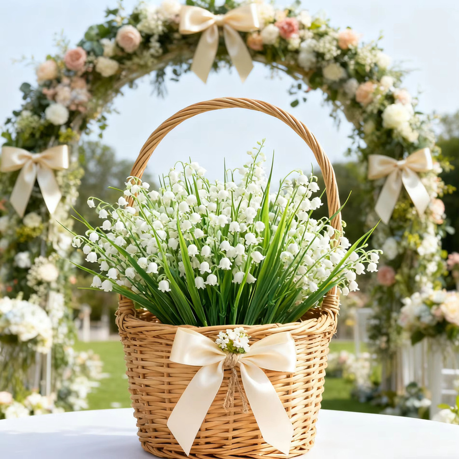 ZQCY Künstliche weiße Blumen als Tischdekoration für Hochzeiten und Boho-Deko - Bild 2