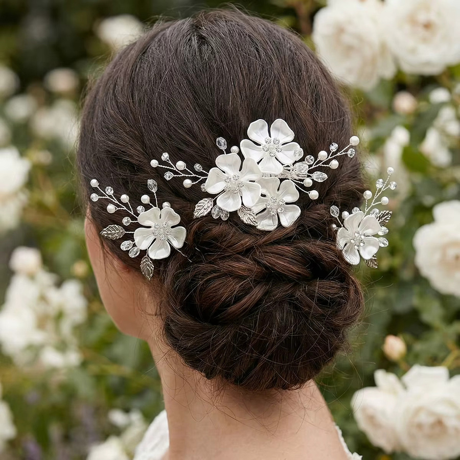 Haarspange Set, Perle und Kristall, Damen - Bild 2