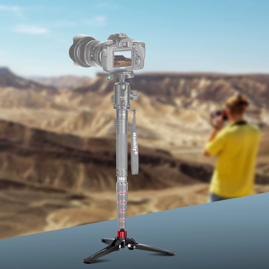 Manbily M-2 Tischstativ-Halterung aus Aluminium in Schwarz mit 3/8-Zoll-Schraube für professionelle Kamera- und Telefon-Fotografie - Bild 5