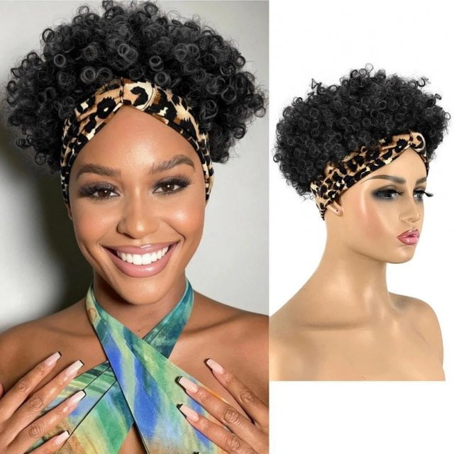 Suri Hair Afro-Perücke, lockige Ananas-Synthetik-Perücke mit Stirnband, Damen - Bild 1