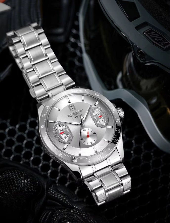 FORSINING Armbanduhr Automatik, Edelstahl, Weiß, Herren - Bild 2