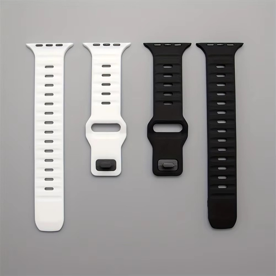 Apple Uhrenarmband Silikon, Weiß, Unisex - Bild 2