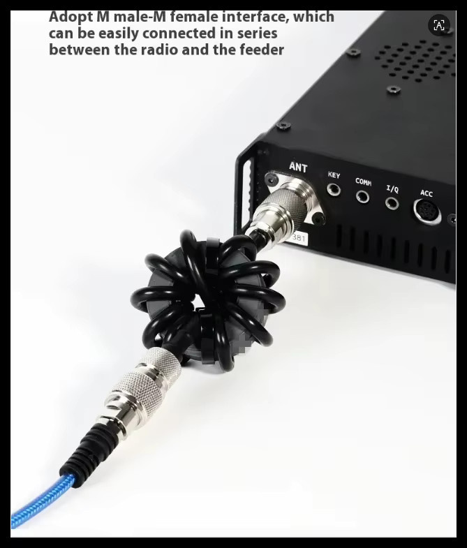 AISANRAY 1:1 Strombalun EM-25 / EM-43 Kurzwellen-Drosselspule für HF-Kurzwellenradio, 1,8-30 MHz, Schwarz - Bild 4