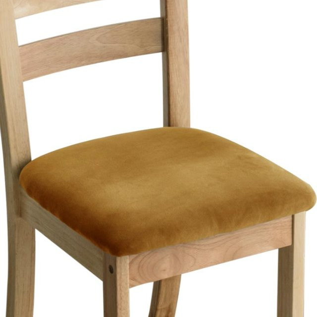 Wentao Stretch-Sitzkissenbezüge aus superweichem Samtstoff in Hellbraun für Esszimmer- und Wohnzimmerstühle - Bild 1