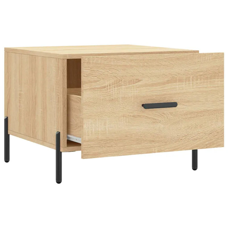 vidaxl Couchtisch Set 2 Stück im Industrial Design, Farbe: Braun, Sonoma-Eiche, B/T/H: 50 x 50 x 40 cm - Bild 4