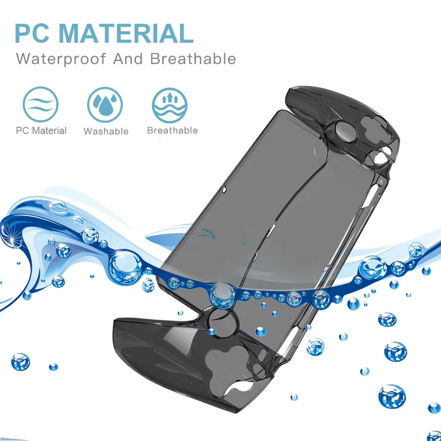 Transparente und stoßfeste Schutzhülle für PS5 Portal Playstation, waschbare Anti-Drop Shell-Hülle in Transparent und Beige - Bild 2