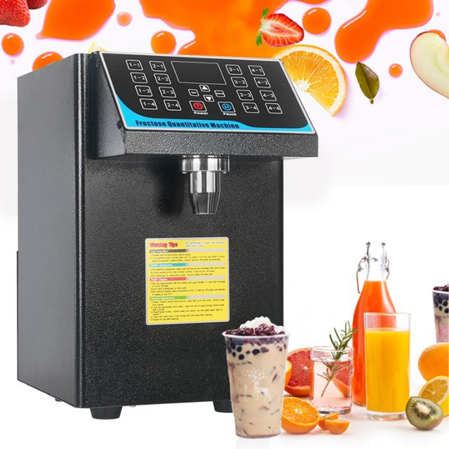 Bymaocar Bubble Tea Fruktose-Spender in Schwarz mit 16 Speicher-Tasten und Niedrigfüll-Sensor, 7,5 l Volumen - Bild 1
