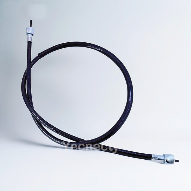 Yecnecty Motorrad-Tachometerkabel in Schwarz mit Doppelkopf und M12-Gewinde, Länge: 93 cm - Bild 1