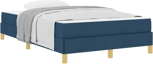 vidaXL Boxspringbett mit Matratze Blau Stoff B/T/H: 120 x 190 x 24 cm - Bild 1