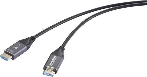 SpeaKa Professional HDMI Glasfaser Anschlusskabel AOC 8K UHD Schwarz Länge: 20 m - Bild 1