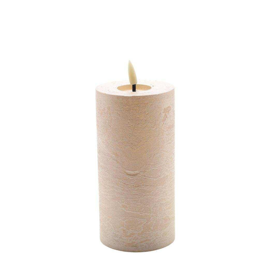 Mansion atmosphere LED-Kerze aus Wachs in Champagne Beige, Höhe: 15 cm, Durchmesser: 7,5 cm - Bild 1