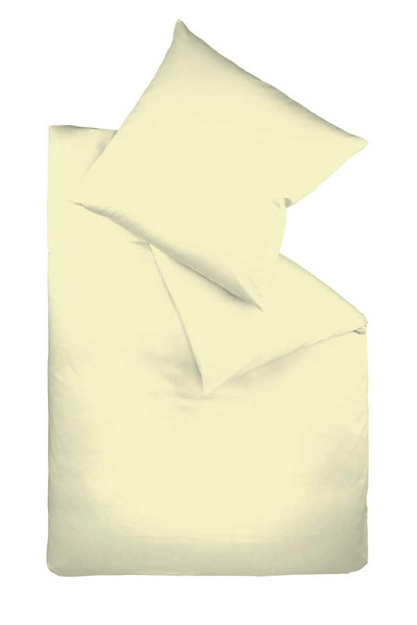 Fleuresse Bettwäsche aus Mako-Satin aus Baumwolle mit Reißverschluss, Grün und Gelb, B/H: 155 x 220 cm - Bild 1
