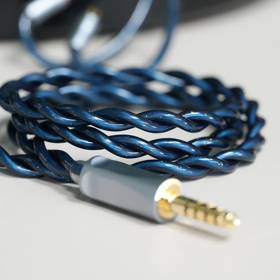 ZiSin-328 IEM-Kabel in Blau mit 4,4-mm- und MMCX- oder 2-Pin- sowie Dual-3,5-mm-Anschlüssen für MOONDROP X Crinacle DUSK - Bild 5