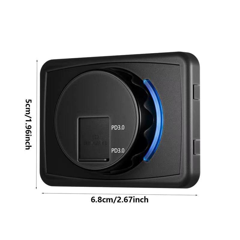 Dual USB Auto Schnellladegerät Adapter mit LED-Licht, 5V/3,1A, Schwarz - Bild 3
