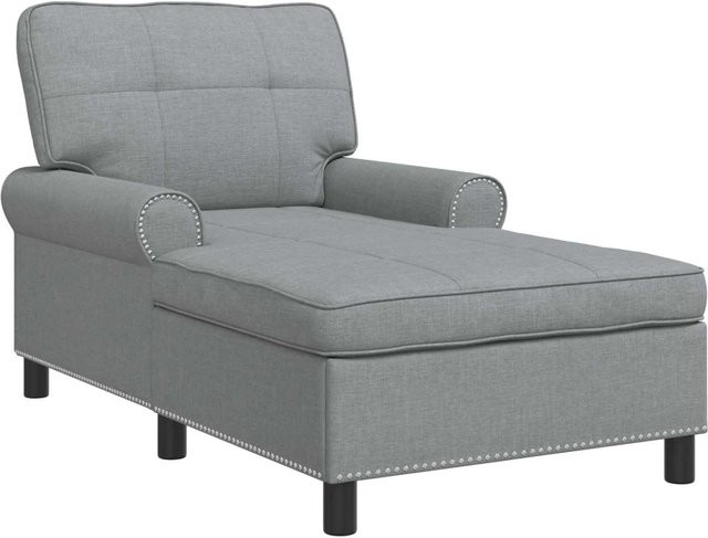 vidaXL Lounge-Liege mit Kissen in Hellgrau, B/T/H: 91 x 157 x 91 cm - Bild 1