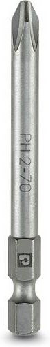 Phoenix Contact SF-BIT-PH 2-70 1212583 Kreuzschlitz-Bit PH 2 aus zähhartem legiertem Werkzeugstahl, Farbe: Silber, E 6.3, 5er-Pack - Bild 1