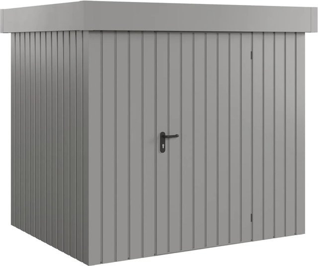 Hörmann EcoStar Gerätehaus Euroline Flachdach 1-flg Graualuminium B: 237 cm, T: 181 cm - Bild 1