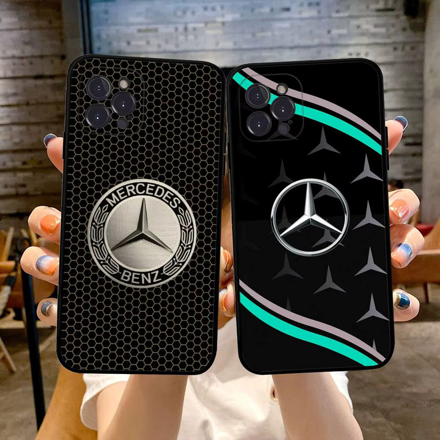 Mercedes-Benz Handyhülle für iPhone 11 bis iPhone 17 Pro Max, Schlichtes TPU Soft Case, Schwarz - Bild 4