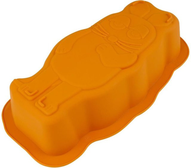 Dr. Oetker Motivbackform Die Maus aus Silikon in Orange, Kastenform mit Antihaftbeschichtung - Bild 1