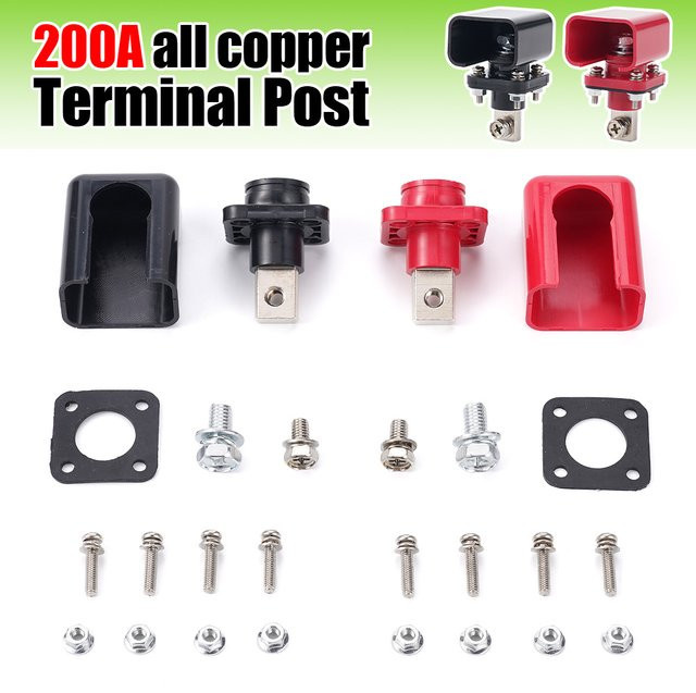 Kupfer Lithium-Batterie-Anschlussstecker in Rot, 200 A Adapter für Energiespeicher und Wechselrichter - Bild 1