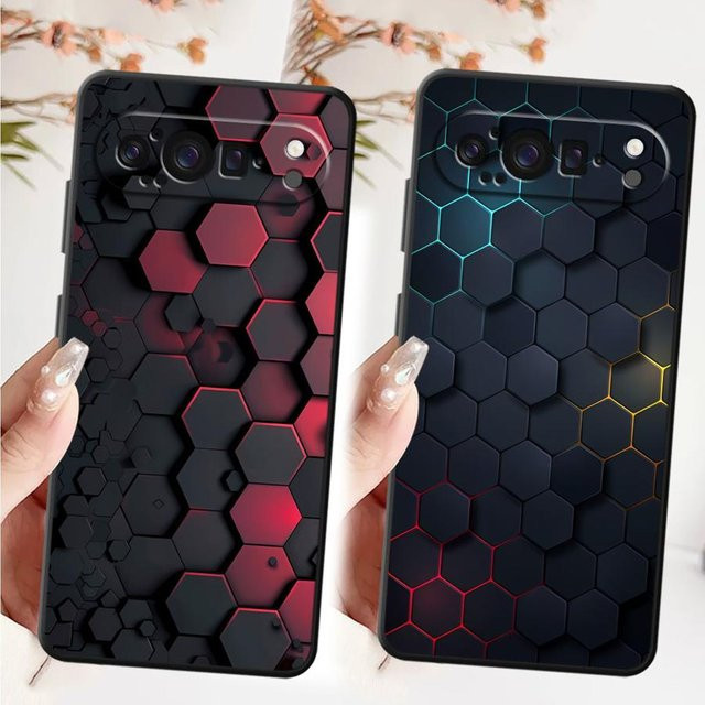 Kohlefaser-Handyhülle für Google Pixel 7a 10 9 Pro XL 8a 6a 9a 6 7 8 Pro in Schwarz Softshell - Bild 1
