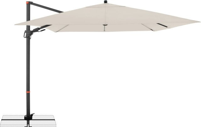 Doppler Ampelschirm MyZone in Natur mit Kurbelmechanik, B/T: 280 x 280 cm - Bild 1