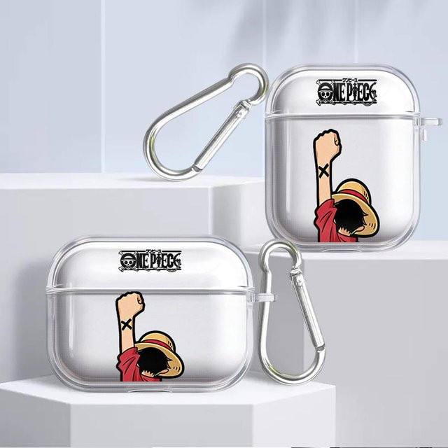 ONE PIECE Luffy Zoro Kopfhörerhülle für AirPods Pro und AirPods, transparent - Bild 1