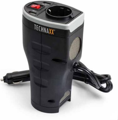 Technaxx Kfz-Spannungswandler TE13 Wechselrichter 200 W in Schwarz mit 2 USB Ports - Bild 2