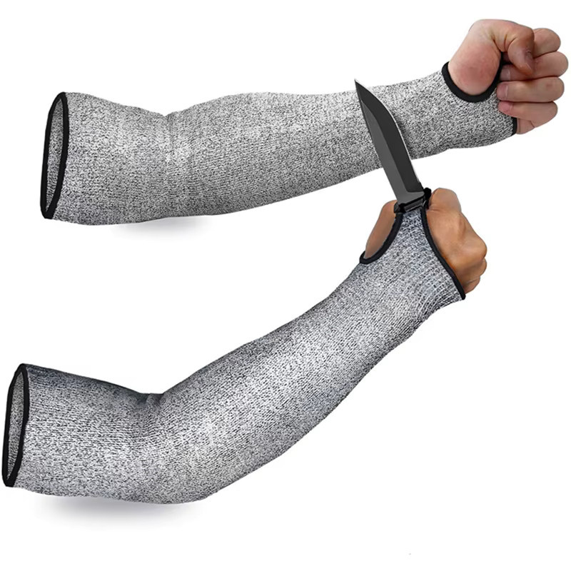 Schnittfeste Armschutzhandschuhe in Grau für Gartenarbeit und Reparaturen - Bild 3