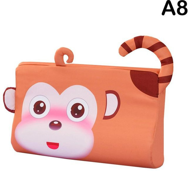 MARKET-2 Baby-Nackenkissen mit Memory-Schaum und Füllfaser, weiches Kleinkind-Kissen mit Cartoon-Design, waschbarer Bezug aus Baumwolle und Polyester - Bild 1