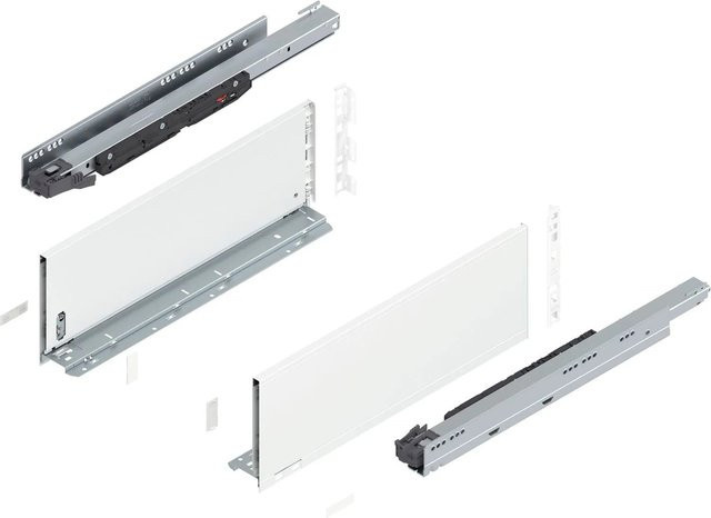 Blum Legrabox Pure Set Schubladenauszug Tip-On Vollauszug Seidenweiß 1 Paar Tiefe: 500 mm - Bild 1