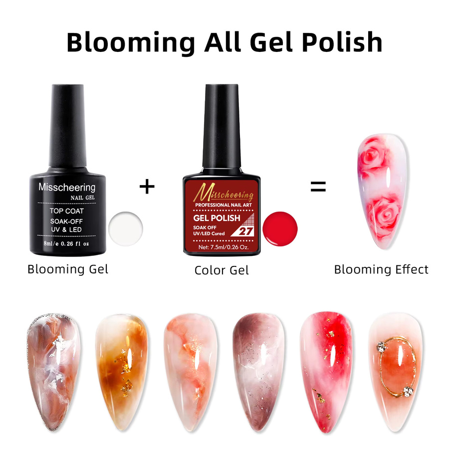 Misscheering Nagelkunstgel mit Marmor-Farbverlauf, 8 ml, glänzend - Bild 4