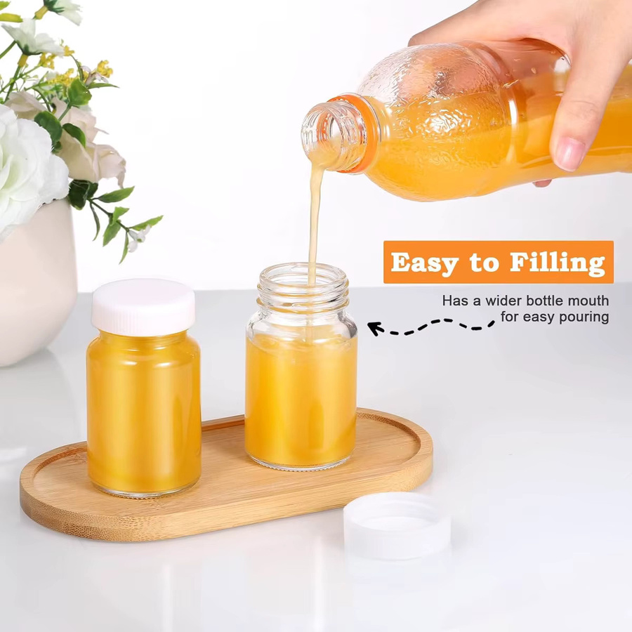 10 Stück Leeseph Mini-Plastikflaschen mit Etiketten, transparente nachfüllbare Flaschen mit Schraubverschluss, 150 ml - Bild 1