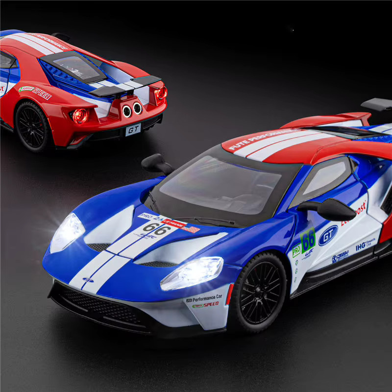 MAKEDA Ford GT LM GTE Sportwagen Modell, 1:24, Metall, mit Licht und Sound - Bild 2