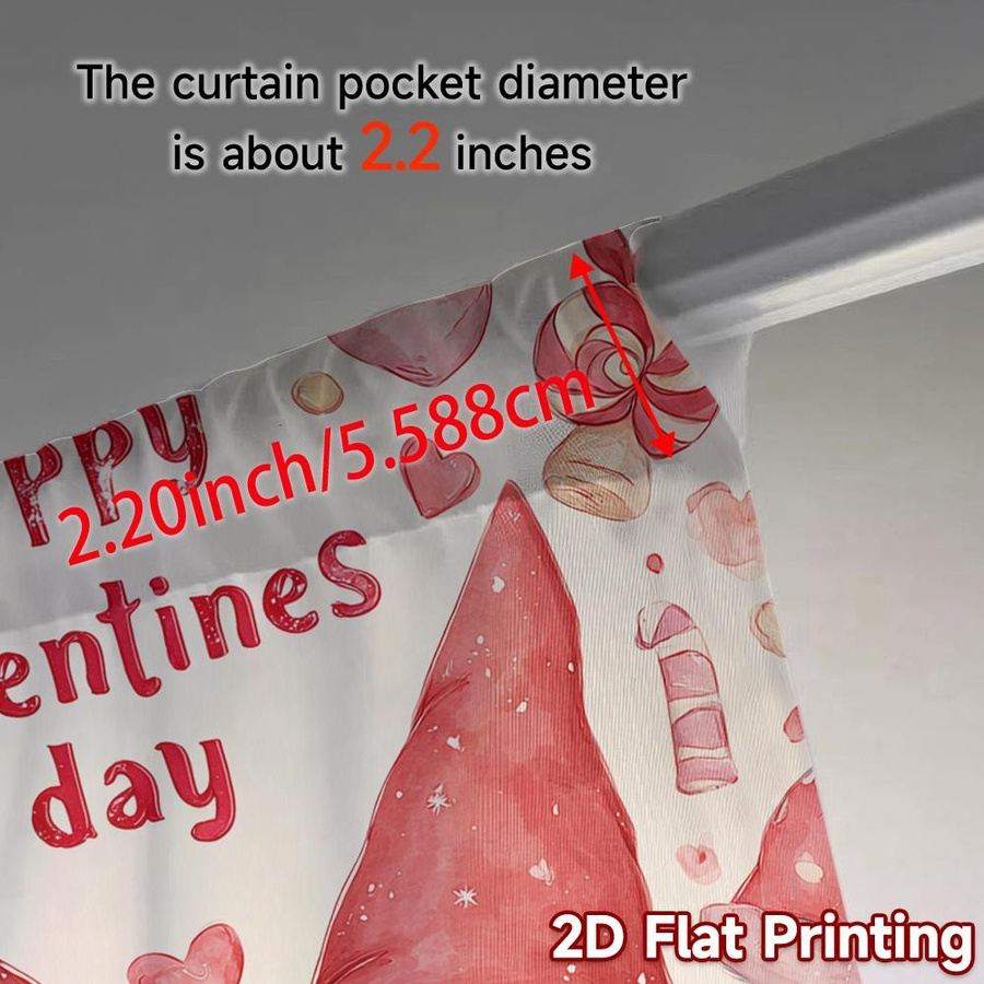Gnomeloveday Set aus 2 blickdichten minimalistischen Druck-Jit-Vorhängen aus strapazierfähigem Polyester, Breite: 100 cm, Höhe: 70 cm - Bild 3