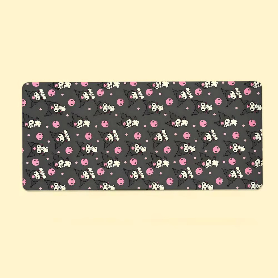 Mesuca Kawaii Mauspad mit Kuromi Cartoon-Design als große Schreibtischunterlage für Laptop und Tastatur - Bild 4