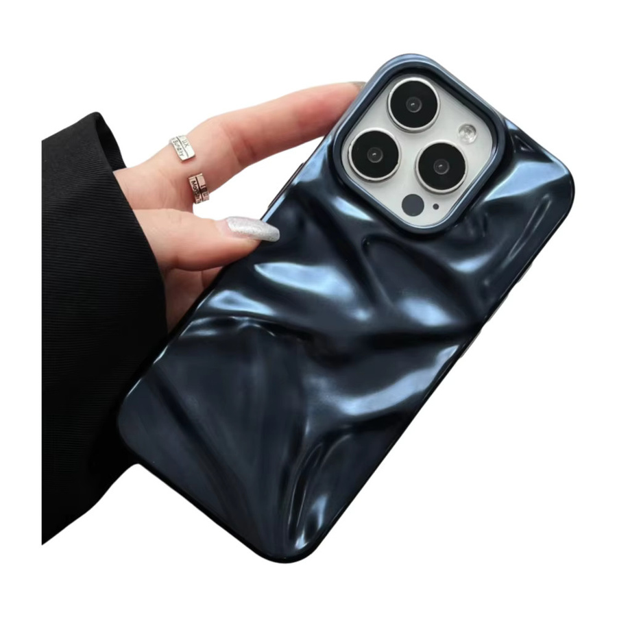 NUCWIN Handyhülle mit 3D-Wellenmuster in Blau für iPhone 11 bis iPhone 17 Pro Max und Air - Bild 6
