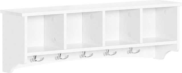 SoBuy Wandgarderobe Modern in Weiß mit 1 Ablage, B/T/H: 72 x 15,5 x 23 cm - Bild 1