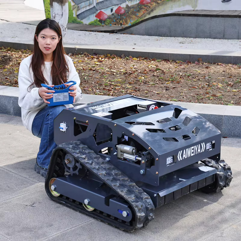 AIWEIYA Automatischer Zero Turn Rasenmäher Roboter mit Fernbedienung in Schwarz - Bild 2