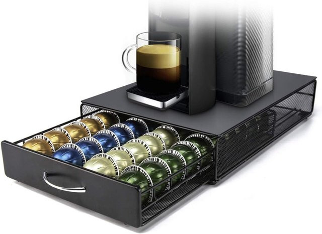 Kaffeekapsel-Halter Nespresso Organizer aus Metall in Schwarz für Vertuo, Dolce Gusto und Verismo - Bild 1