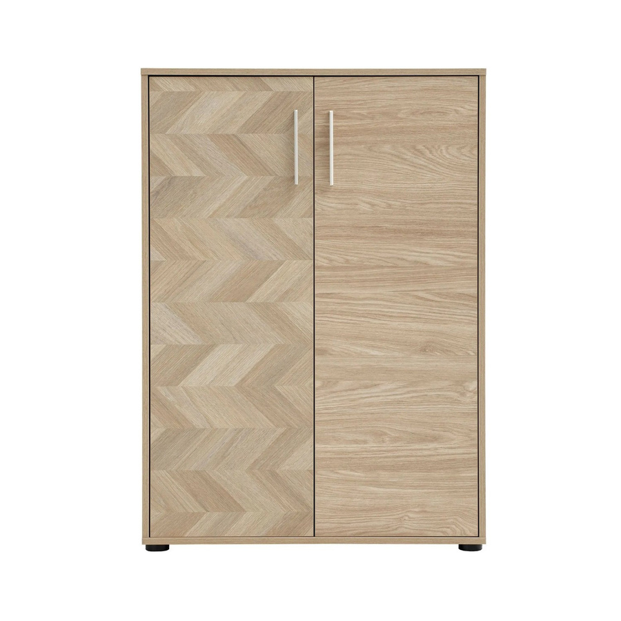 Schildmeyer Highboard Arezzo mit Drehtüren in Eiche Fischgräte, B/T/H: 113,4 x 38,2 x 80,1 cm - Bild 2