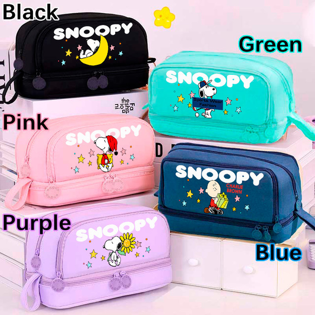Snoopy Mehrzweck-Federmäppchen aus Polyester als multifunktionale Schreibwarenbox und Make-up-Aufbewahrungstasche - Bild 1