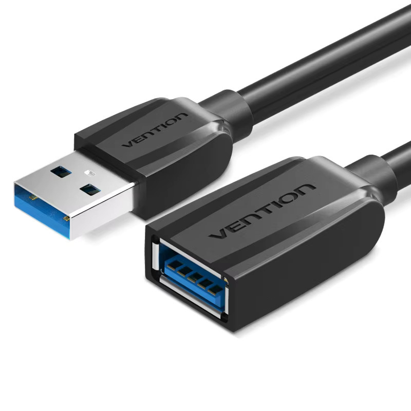 Vention USB 3.0 Verlängerungskabel Stecker auf Buchse in Schwarz für PC Laptop TV und Konsole - Bild 5