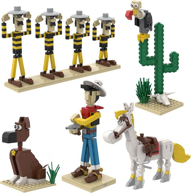 GOBRICKS Lucky Luke Dalton Figur, Einzelfigur, ab 18 Jahren - Bild 1