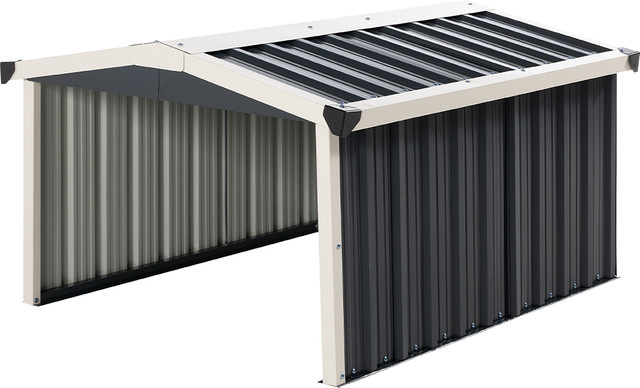 Roboter-Rasenmäher Garage aus feuerverzinktem Stahlblech, B/T/H: 100 x 80 x 62 cm - Bild 1