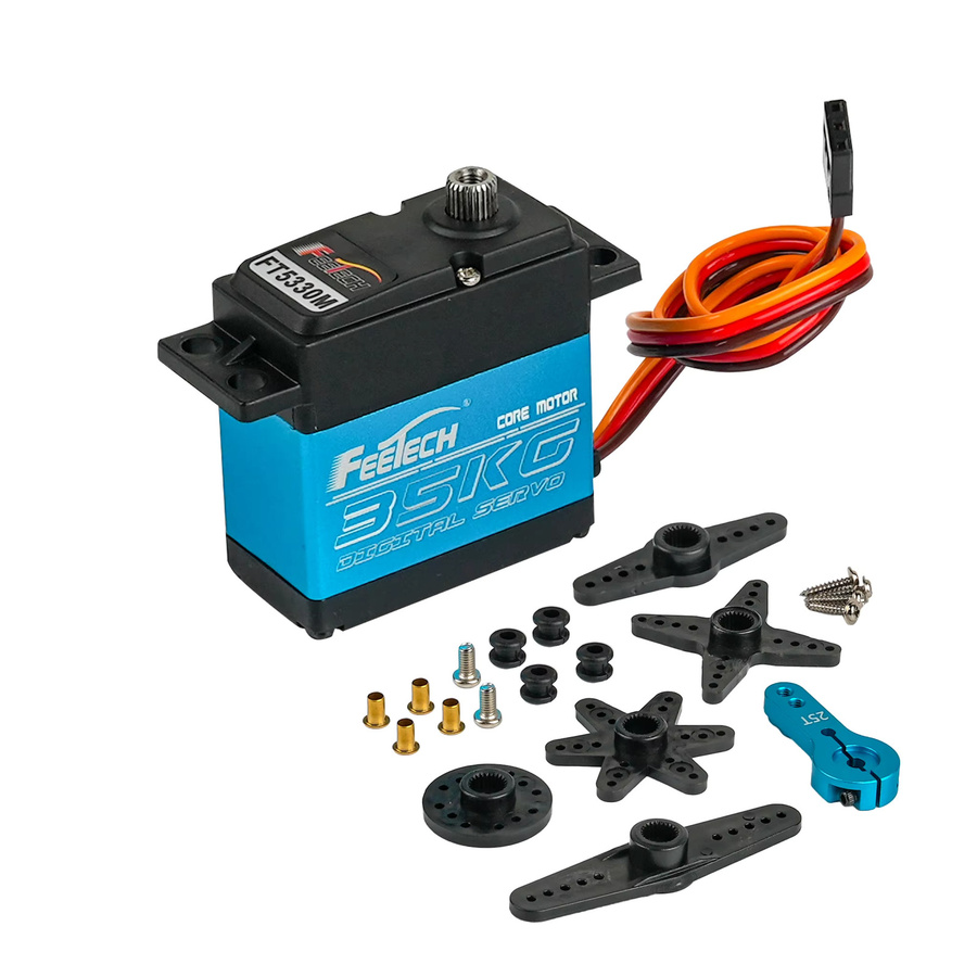 wishiot Digitaler Servomotor, Metallgetriebe, 180 Grad, hohes Drehmoment, Spielzeugteile - Bild 3