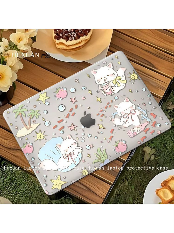 Robuste MacBook Schutzhülle mit niedlichem Kätzchen-Design für Apple MacBook Air und Pro (M1, M2, M3, M4, M5 Chip), Mehrfarbig - Bild 1
